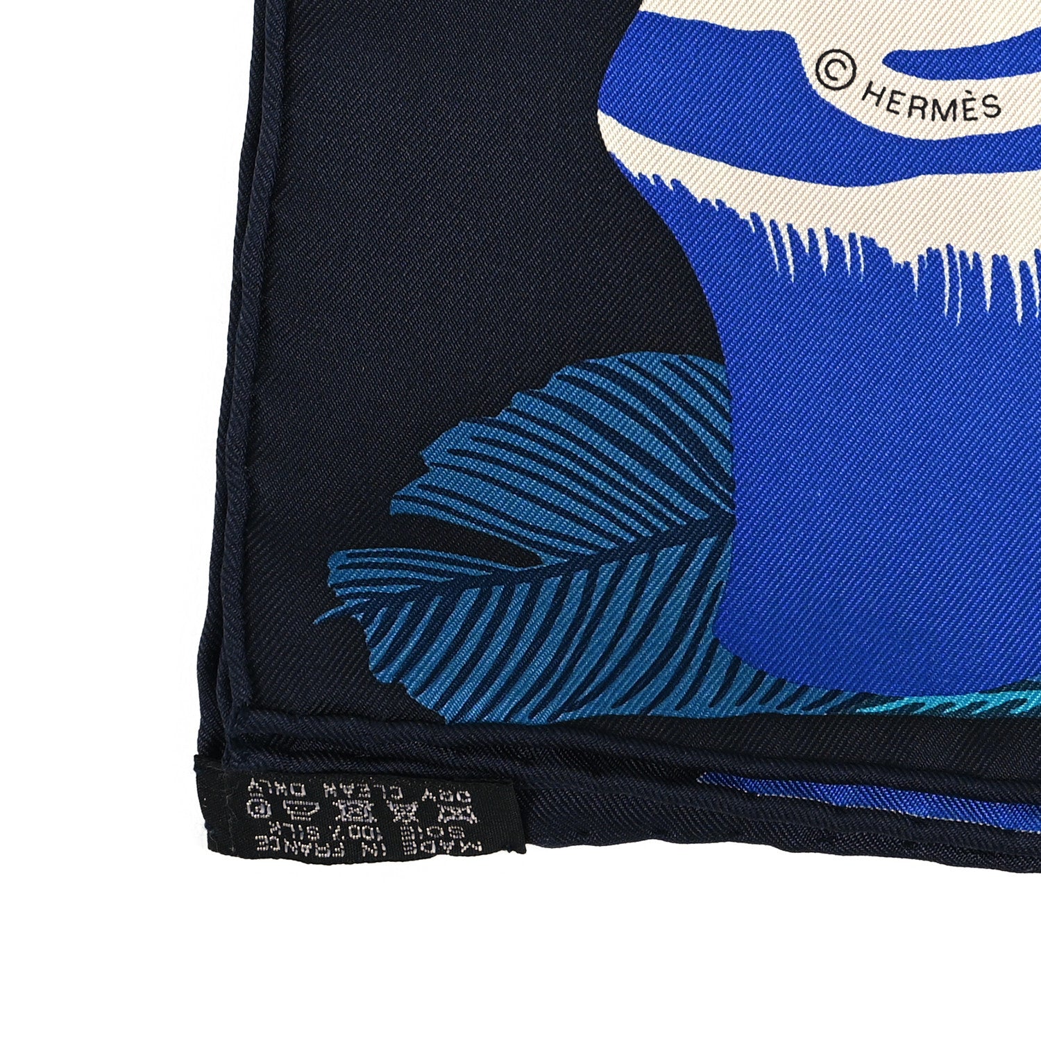 Hermes Silk Zebra Pegasus Scarf 90 Caban Turquoise Bleu Klein 2 of 4