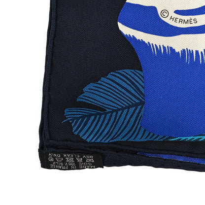Hermes Silk Zebra Pegasus Scarf 90 Caban Turquoise Bleu Klein 2 of 4