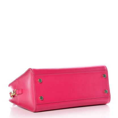 Saint Laurent Calfskin Small Monogram Cabas Fuchsia 4 of 11