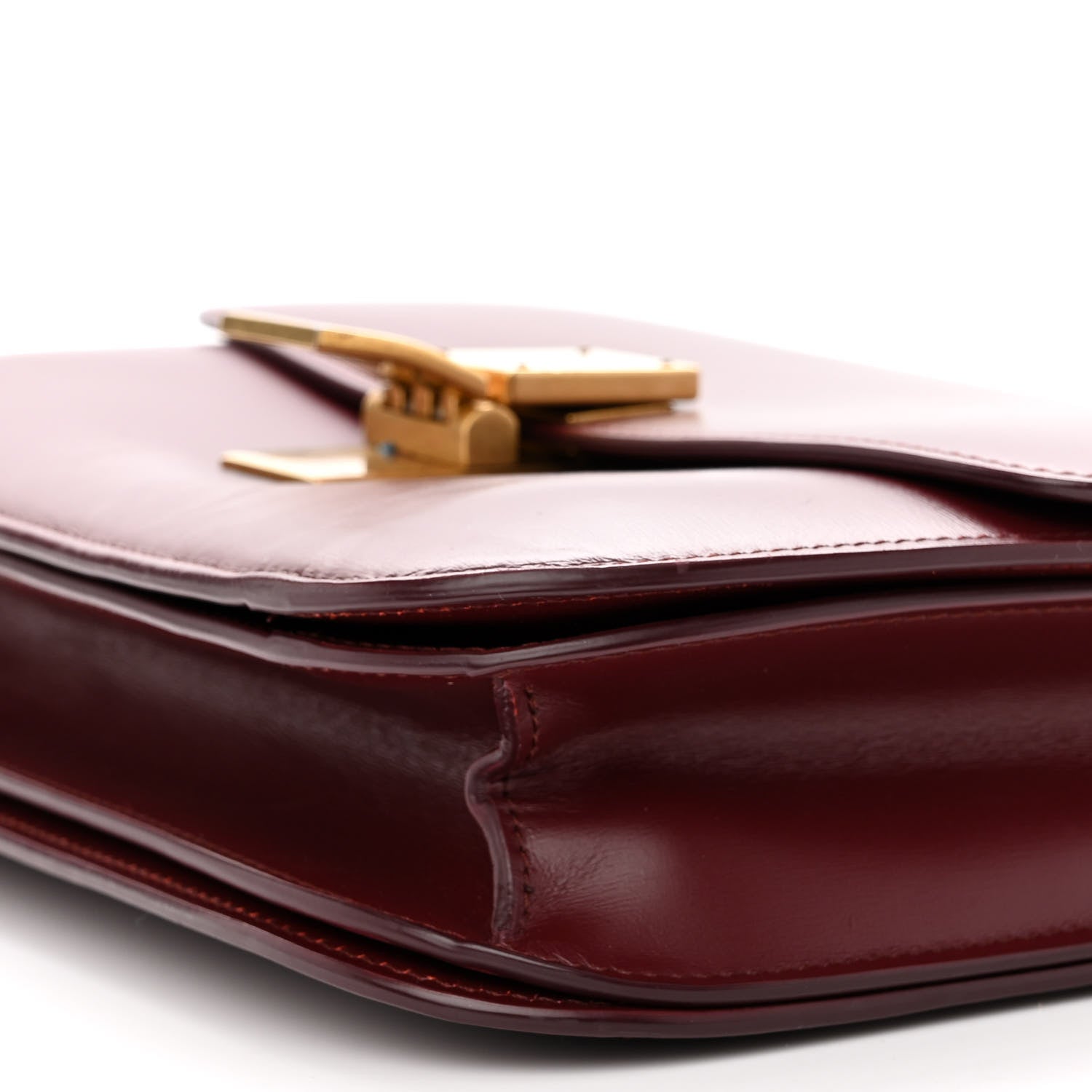 Celine Box Calfskin Medium Classic Box Flap Bag Burgundy 10 of 10