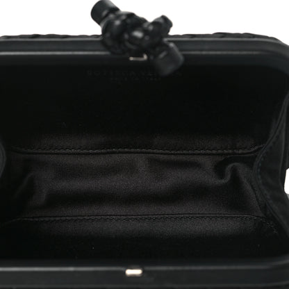 Bottega Veneta Satin Intreccio Impero Knot Clutch Black 5 of 9