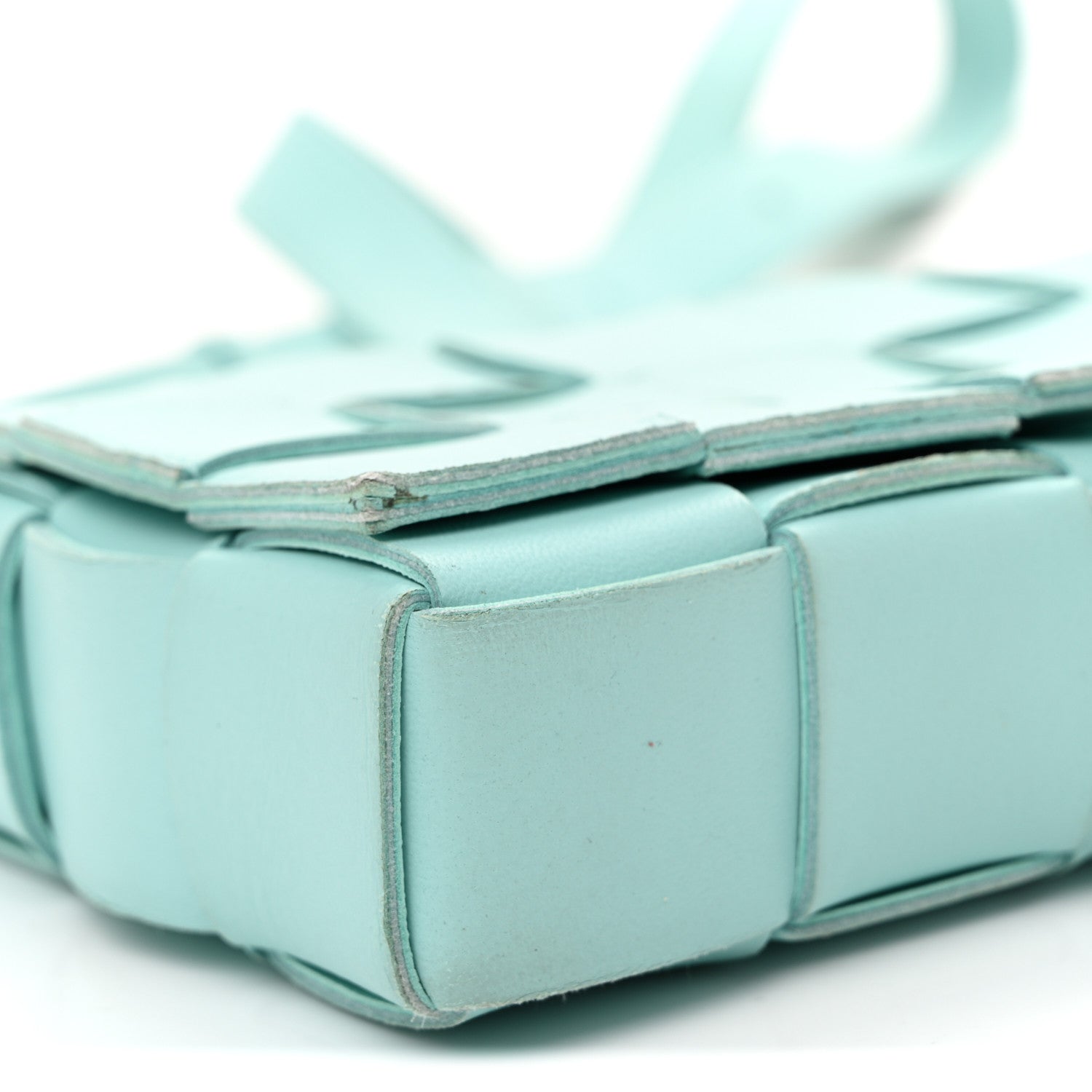 Bottega Veneta Lambskin Maxi Intrecciato Small Cassette Crossbody Bag  Celadon 9 of 11