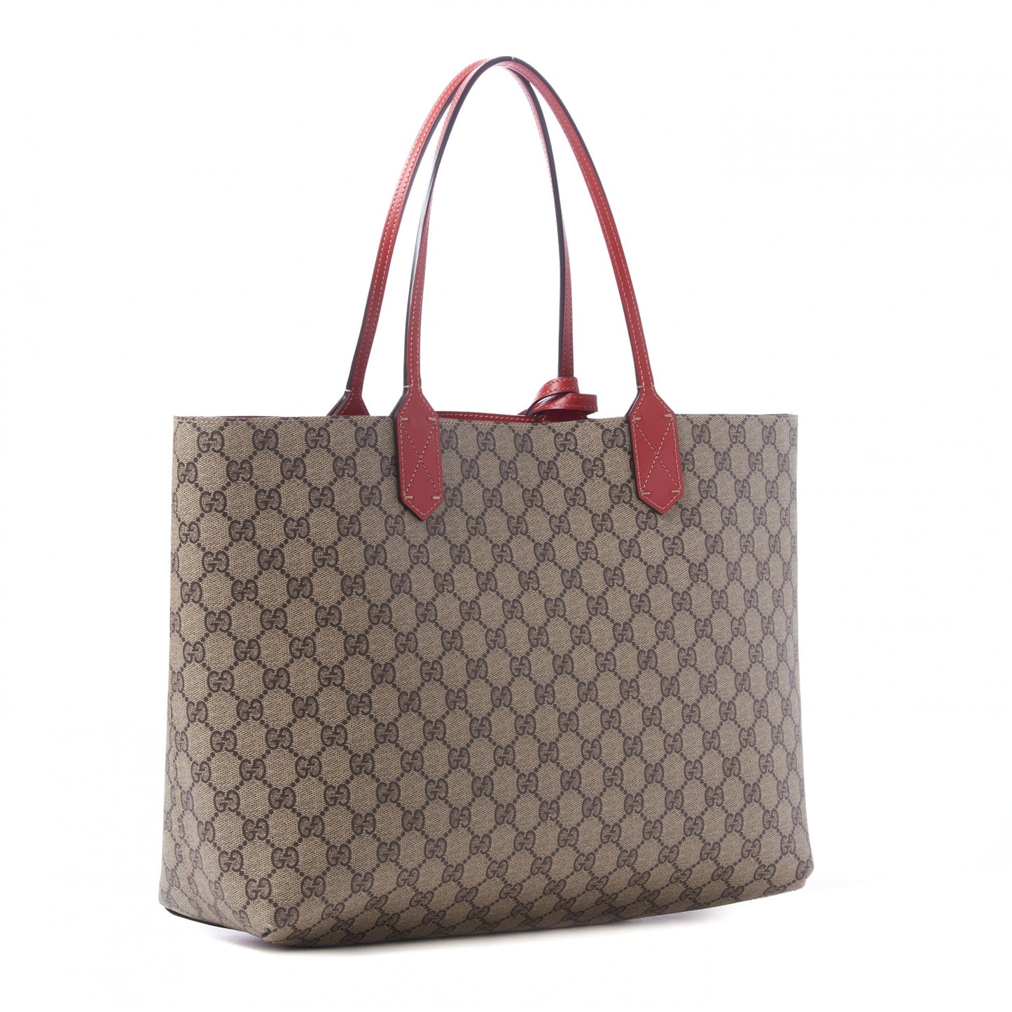 GG Supreme Monogram Medium Reversible Tote Beige Tobasco