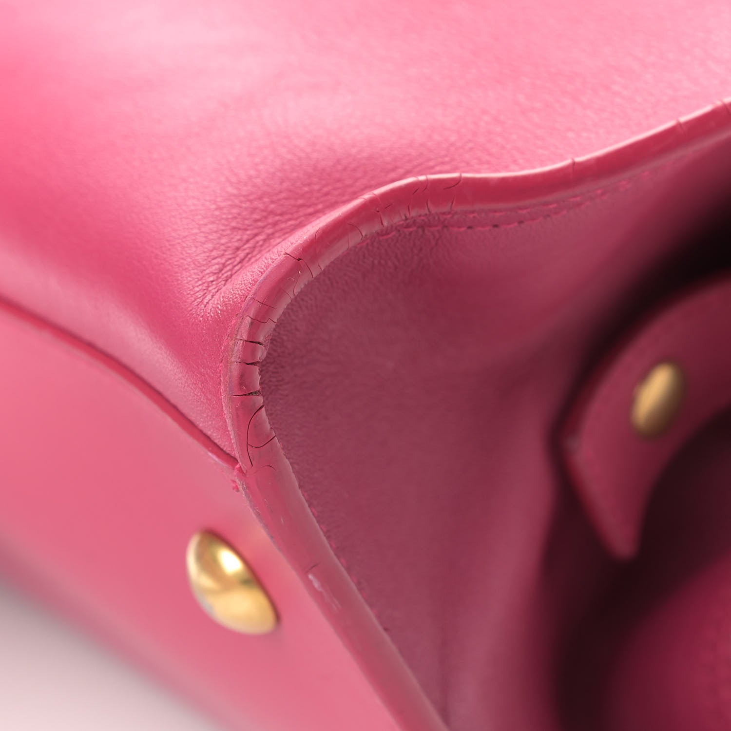 Saint Laurent Calfskin Small Classic Y Cabas Fuchsia 7 of 13