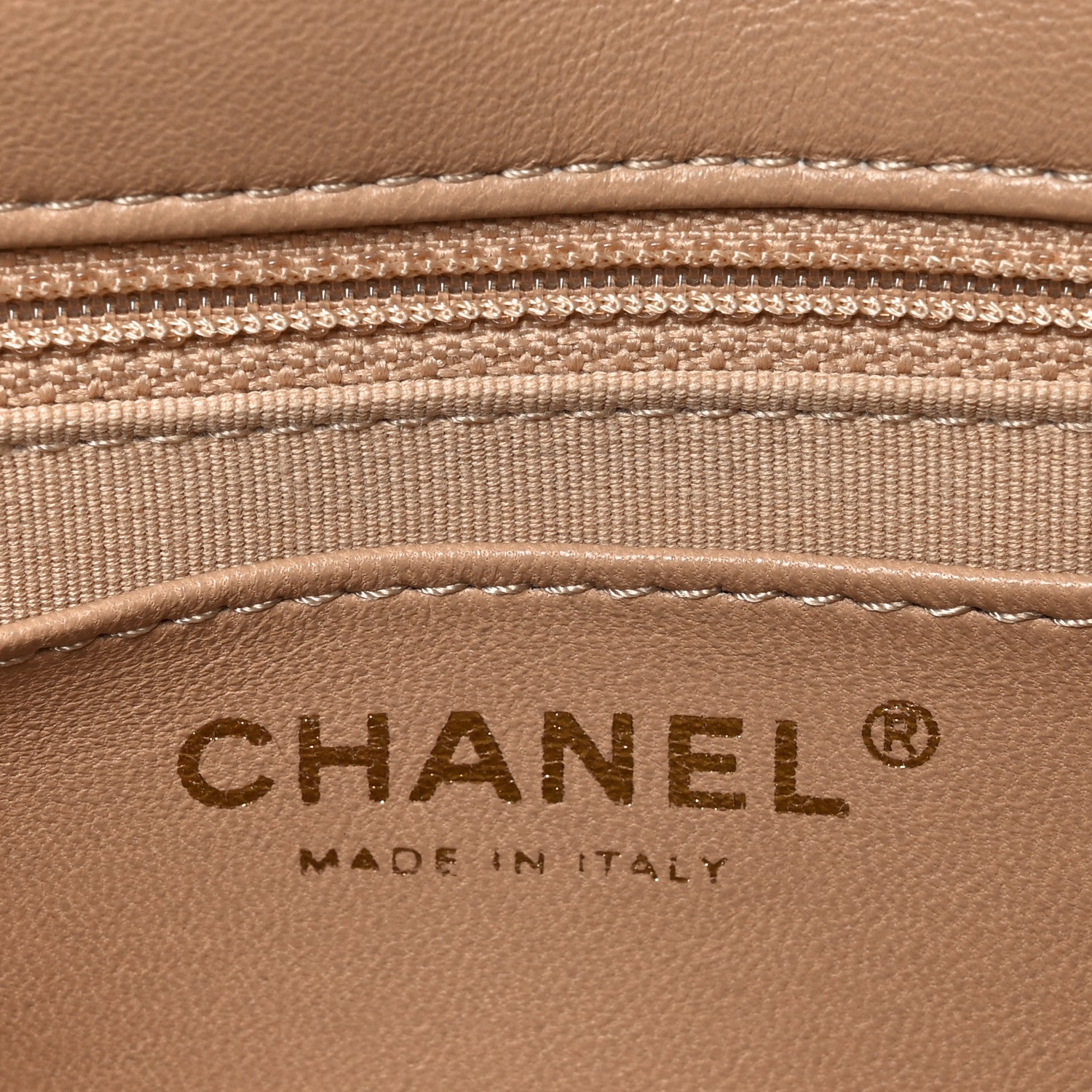 Chanel Lambskin Quilted Large CC Funky Town Flap Beige 6 of 10