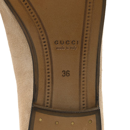 Gucci Suede Horsebit Womens Jordaan Loafers 36 Pink Sand 7 of 10