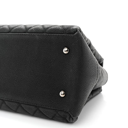 Chanel Iridescent Caviar Quilted Lady Pearly Tote Black 10 of 10