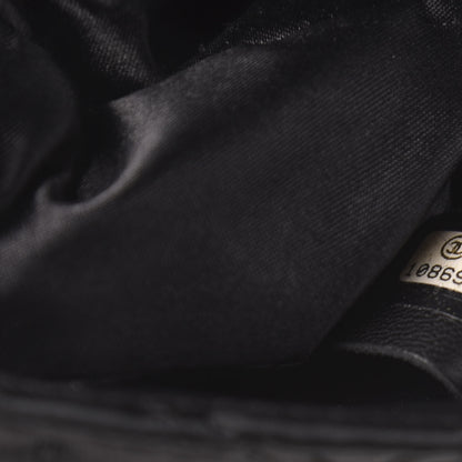 Chanel Satin Embroidered Medium Camellia Flap Black 7 of 13