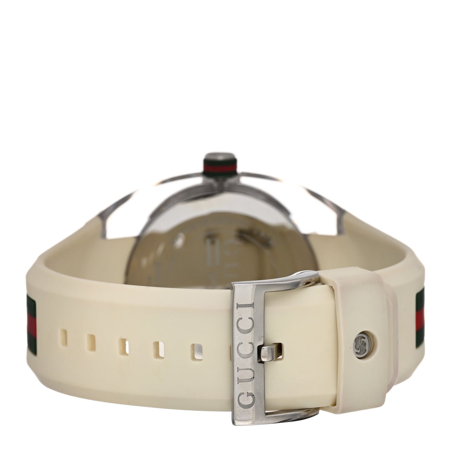 Stainless Steel Rubber 46mm Sync Web Quartz Watch White