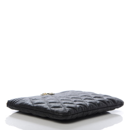 Chanel Caviar Quilted Classic Zip Boy Pouch Black 4 of 8