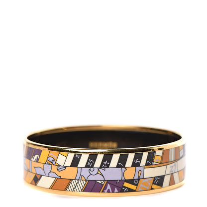Hermes Enamel Printed Astrologie Nouvelle Wide Bracelet 62 1 of 6