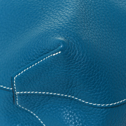 Hermes Taurillon Clemence Double Sens 36 Reversible Tote Bleu Sapphire Izmir 19 of 22