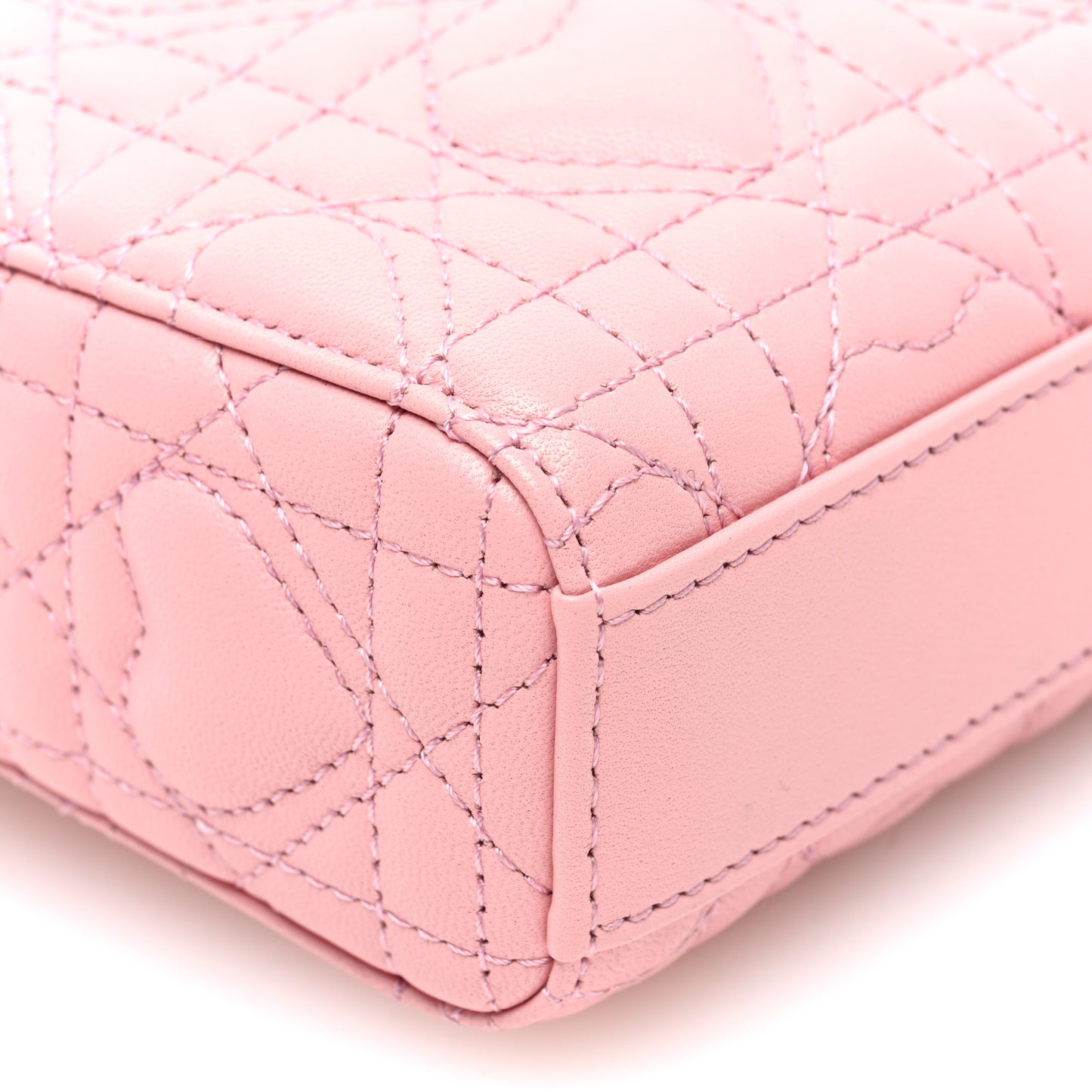 Lambskin Cannage Dioramour Micro Lady D-Joy Rose De Vents