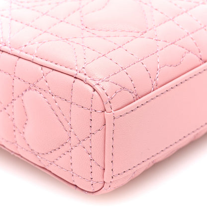 Christian Dior Lambskin Cannage Dioramour Micro Lady D-Joy Rose De Vents 8 of 9