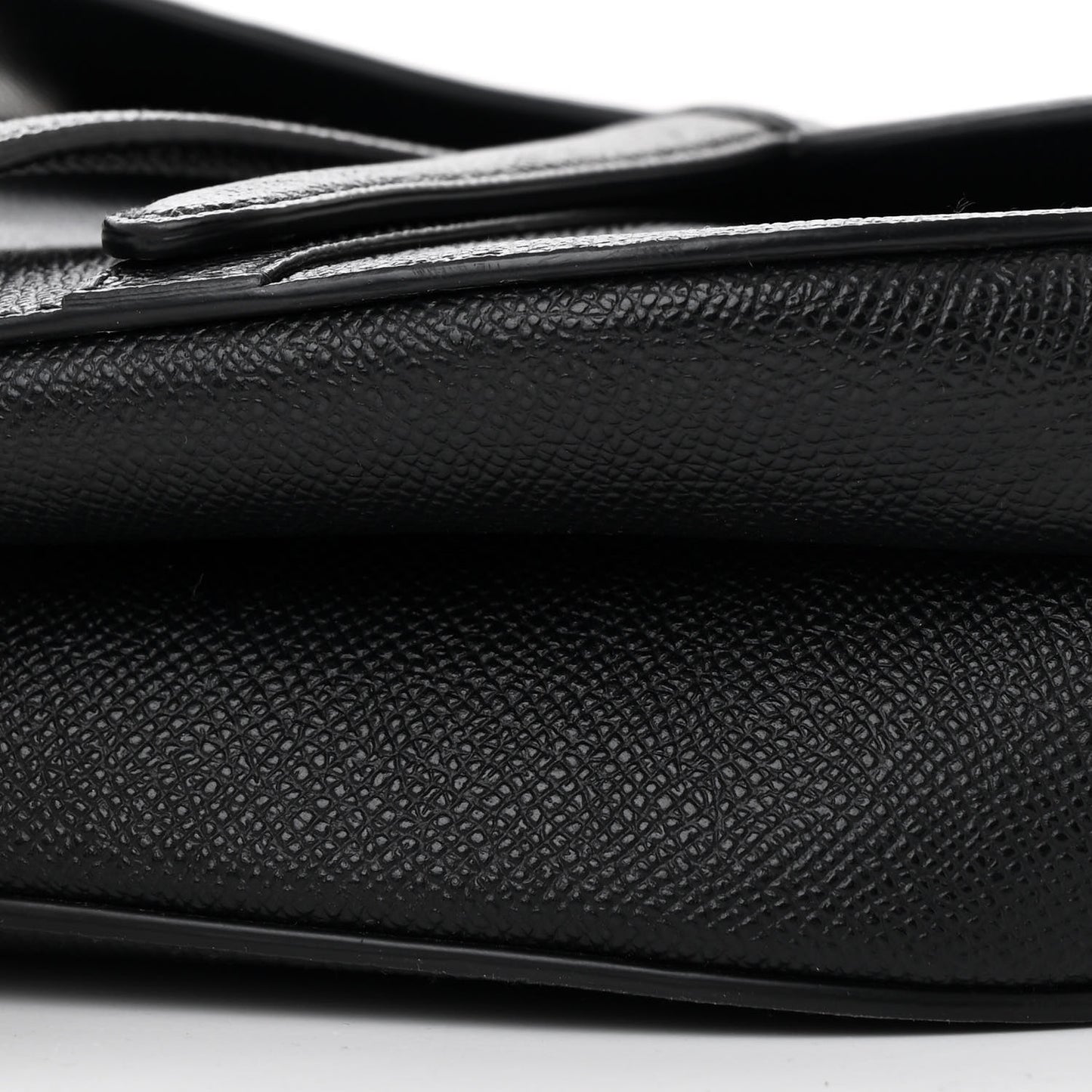 Grained Calfskin Saddle Bag Black