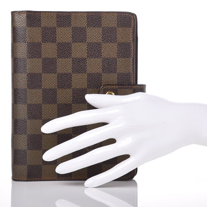 Louis Vuitton Damier Ebene Medium Ring Agenda Cover 2 of 8