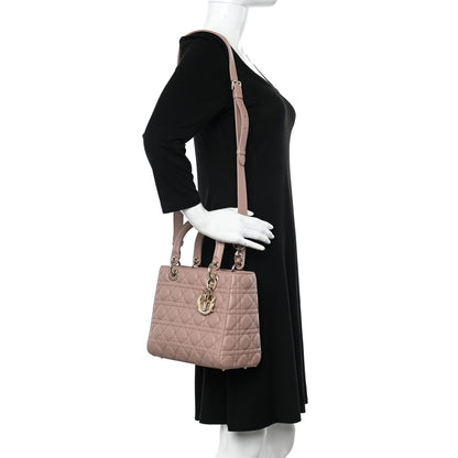 Christian Dior Lambskin Cannage Medium Lady Dior Fard 2 of 11