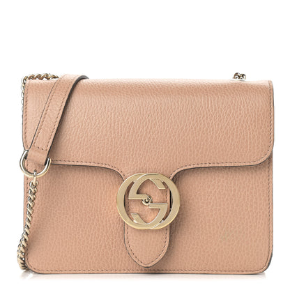 Gucci Dollar Calfskin Small Interlocking G Shoulder Bag Camelia 1 of 10