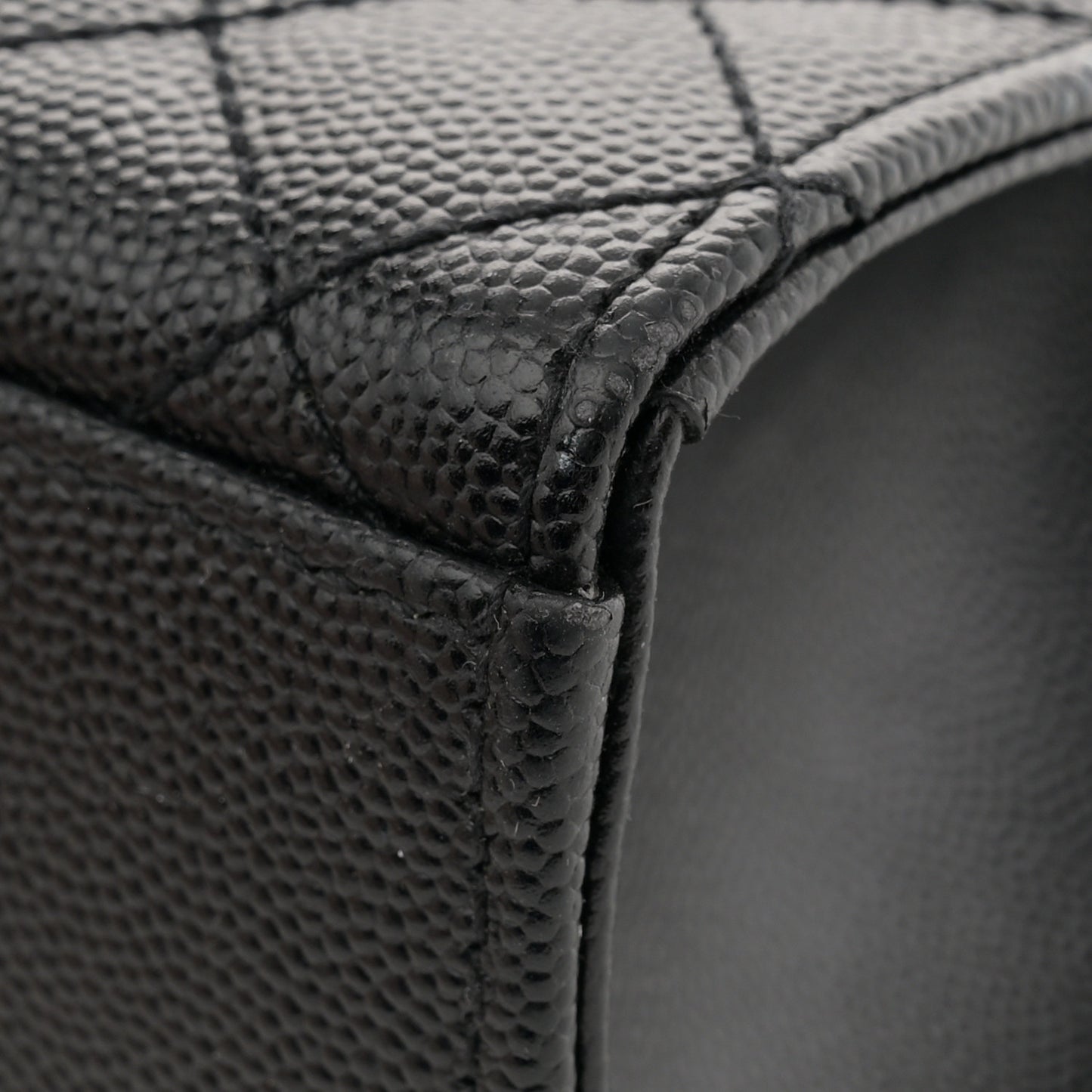 Grain De Poudre Textured Mixed Matelasse Triquilt Medium Monogram Monochrome Satchel Black