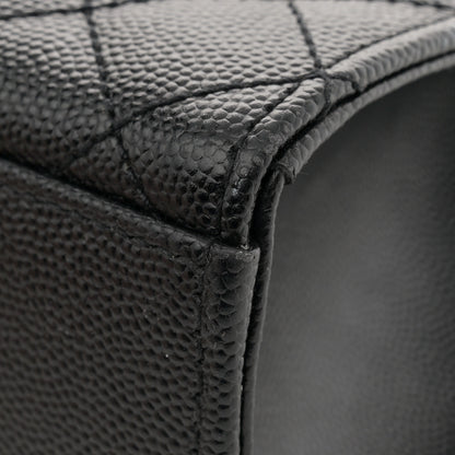 Saint Laurent Grain De Poudre Textured Mixed Matelasse Triquilt Medium Monogram Monochrome Satchel Black 11 of 11