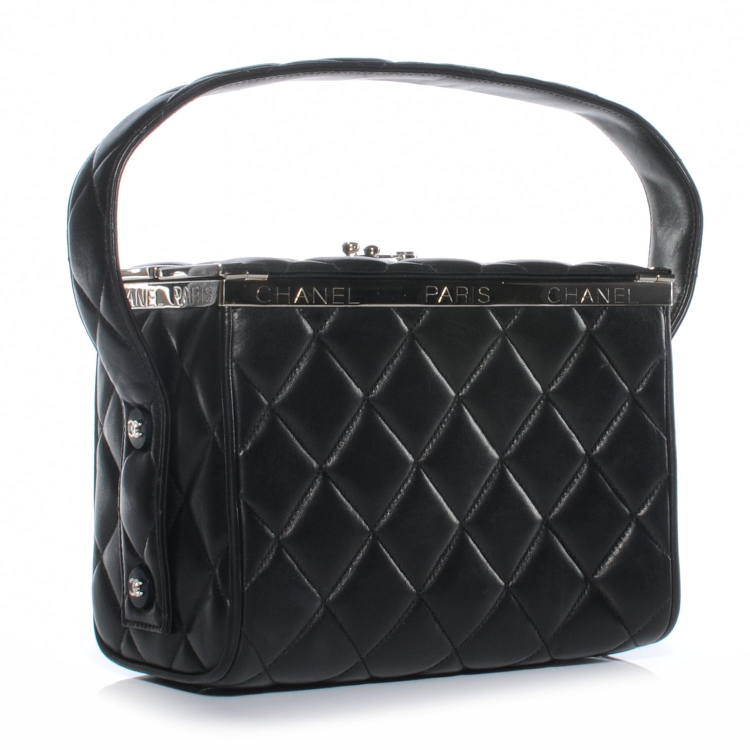 Chanel Lambskin Quilted Box Bag Black 3 of 8