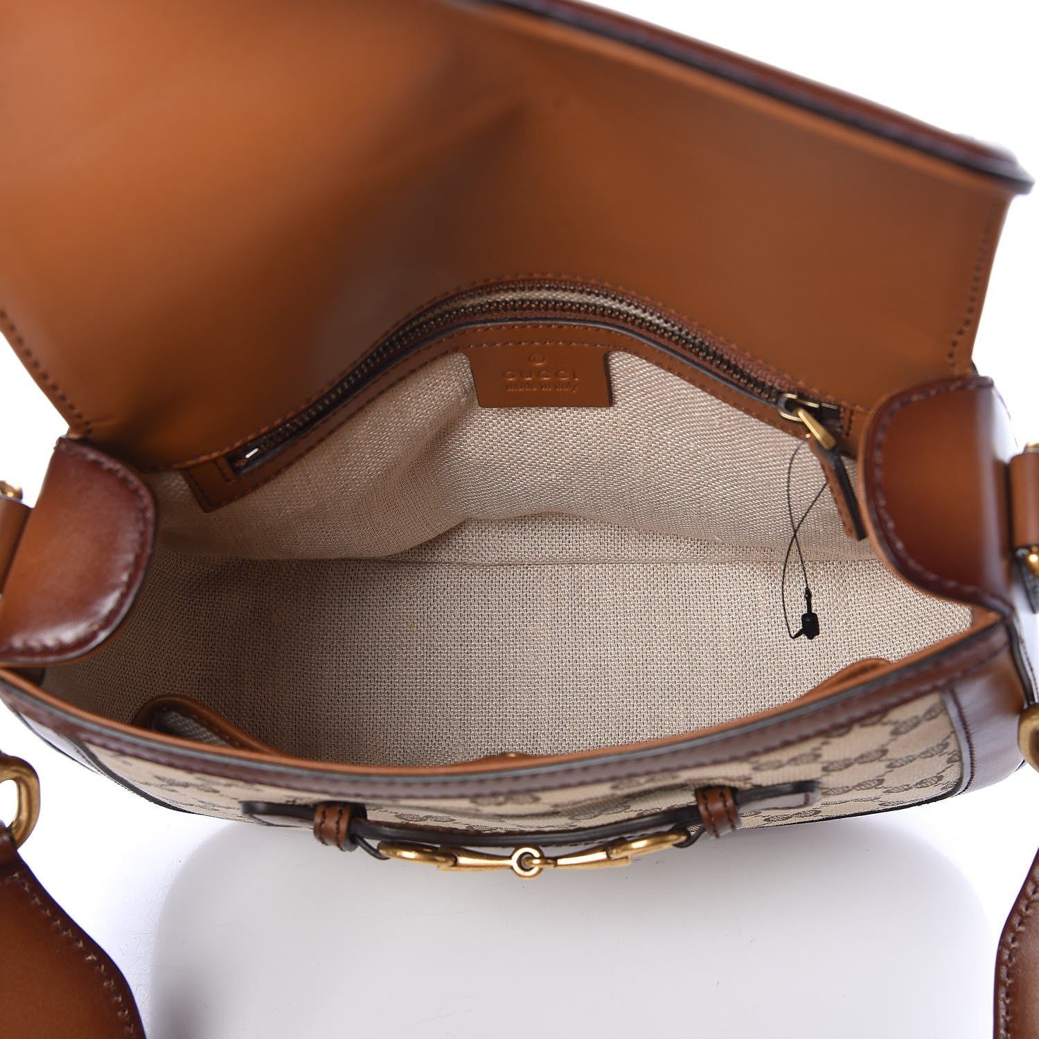 Gucci Monogram Medium Lady Web Shoulder Bag Beige Cuir 5 of 9