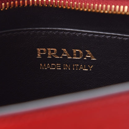 Prada Saffiano City Calfskin Esplanade Crossbody Bag Rosso 6 of 7