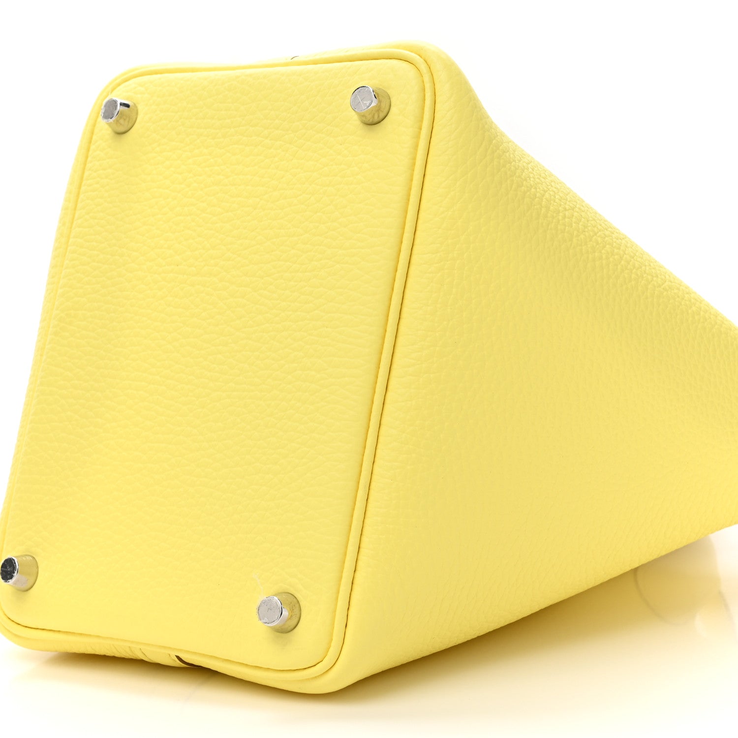 Hermes Taurillon Clemence Ostrich Touch Picotin Lock 18 PM Limoncello 9 of 11