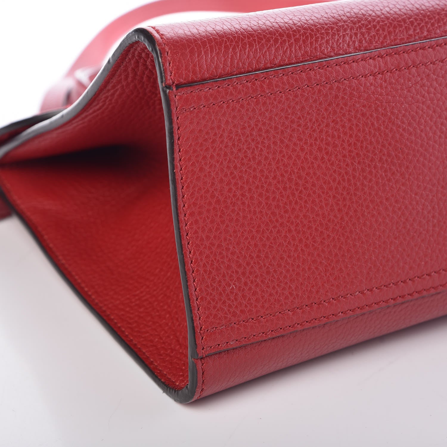 Gucci Calfskin Small GG Marmont Top Handle Bag Vulcanic Red 11 of 14