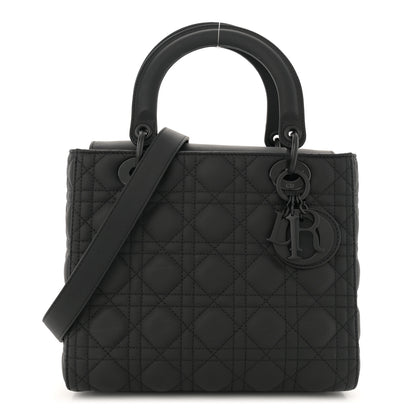 Christian Dior Ultra Matte Calfskin Cannage Medium Lady Dior Black 1 of 13