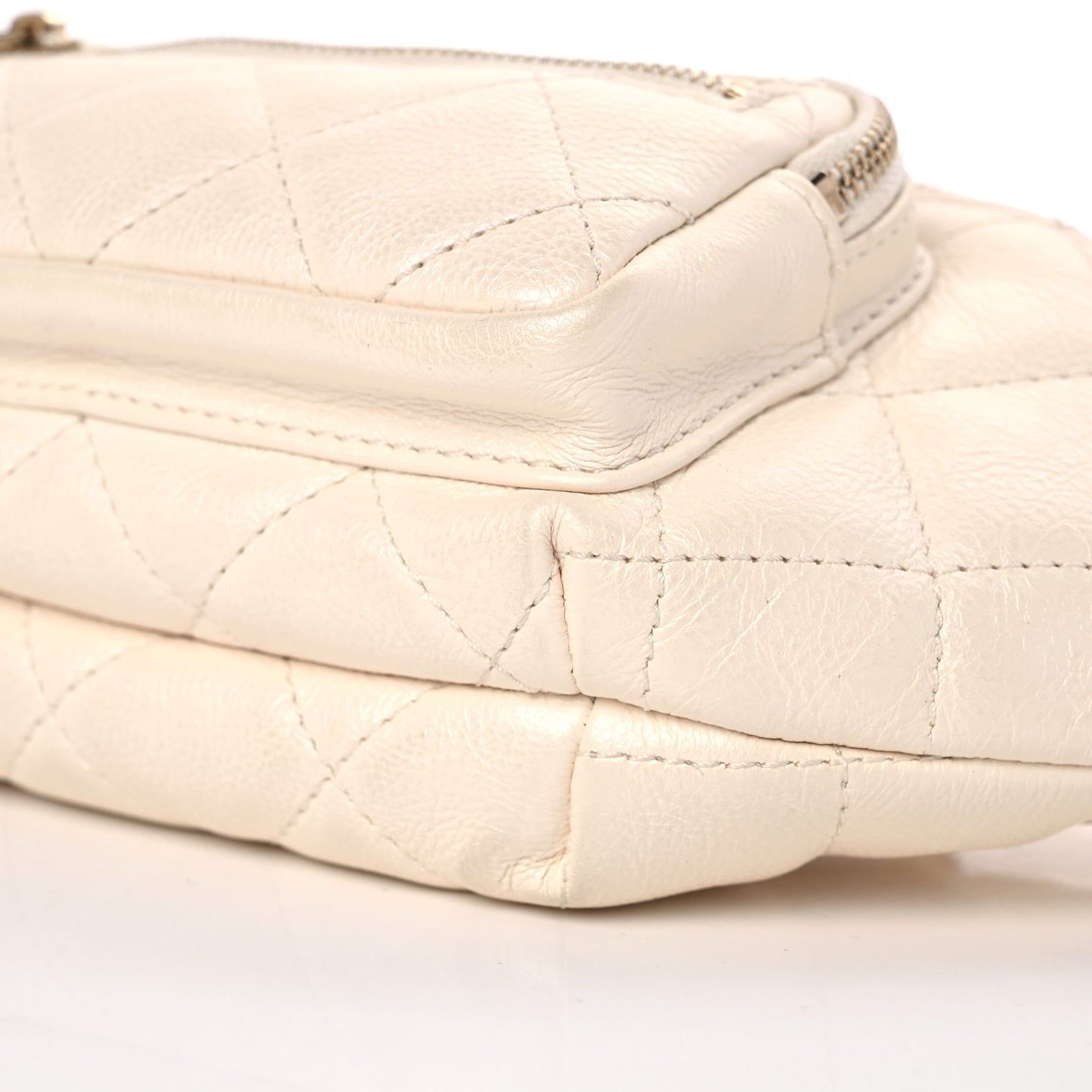 Calfskin Quilted All About Waist Belt Bag Light Beige