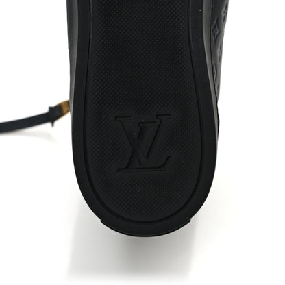 Louis Vuitton Calfskin Embossed Monogram Punchy High Top Sneakers 40 Black 7 of 9
