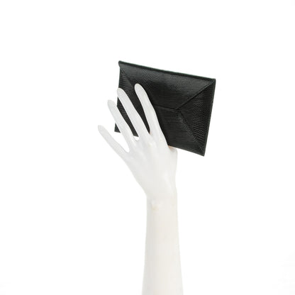 Hermes Lizard Niloticus Envelope Pouch GM Black 2 of 6