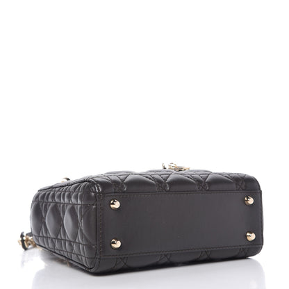 Christian Dior Lambskin Cannage Mini Lady Dior Dark Grey 4 of 10