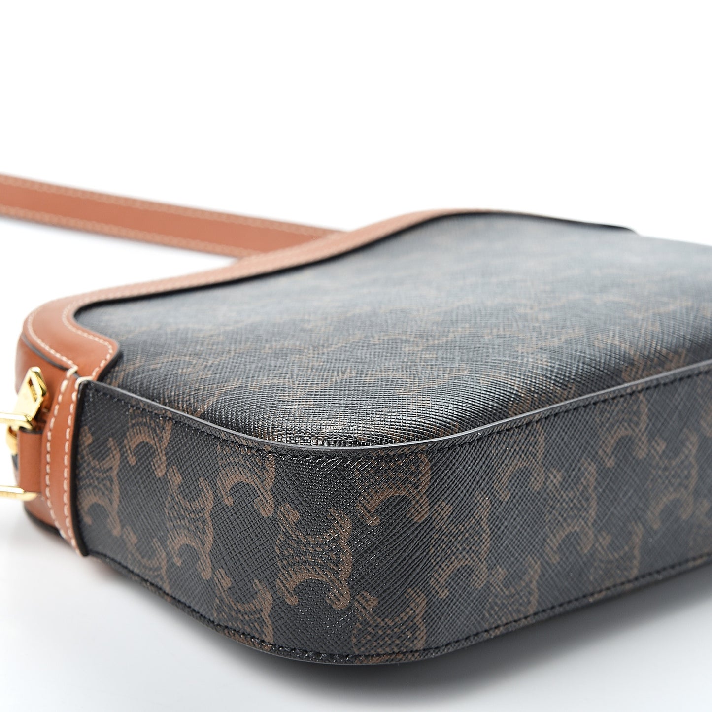 Triomphe Canvas Small Camera Bag Tan
