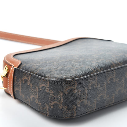 Celine Triomphe Canvas Small Camera Bag Tan 8 of 9