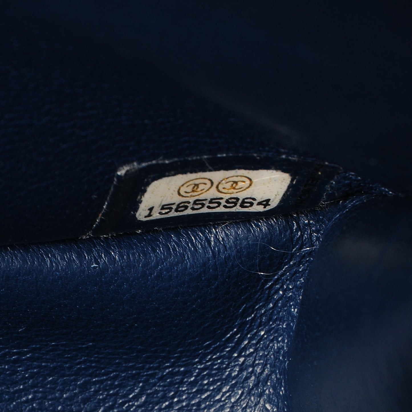 Caviar Quilted Jumbo Double Flap Navy Blue