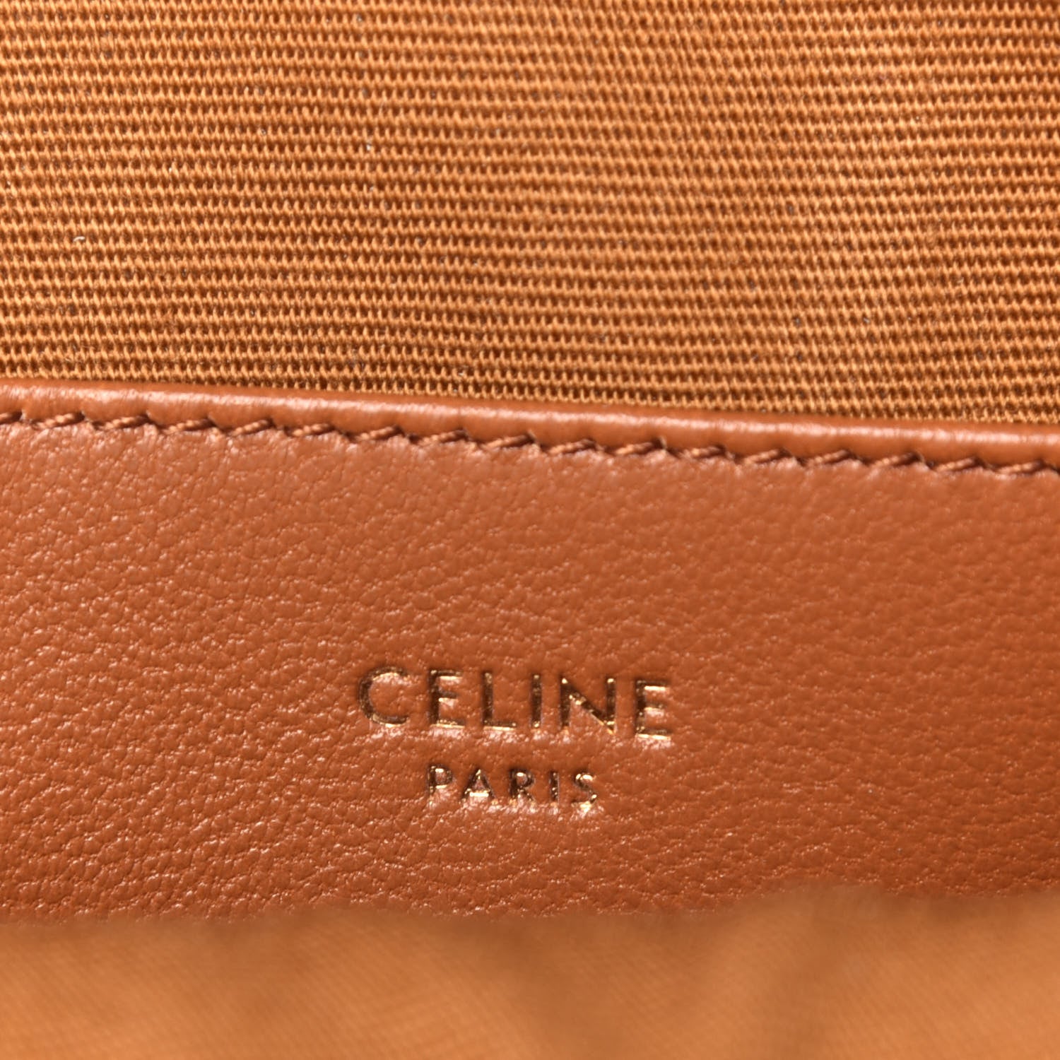 Celine Triomphe Canvas Embroidered Logo Round Purse On Strap Black Tan 6 of 9