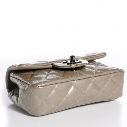 Chanel Patent Quilted Extra Mini Flap Grey 4 of 8