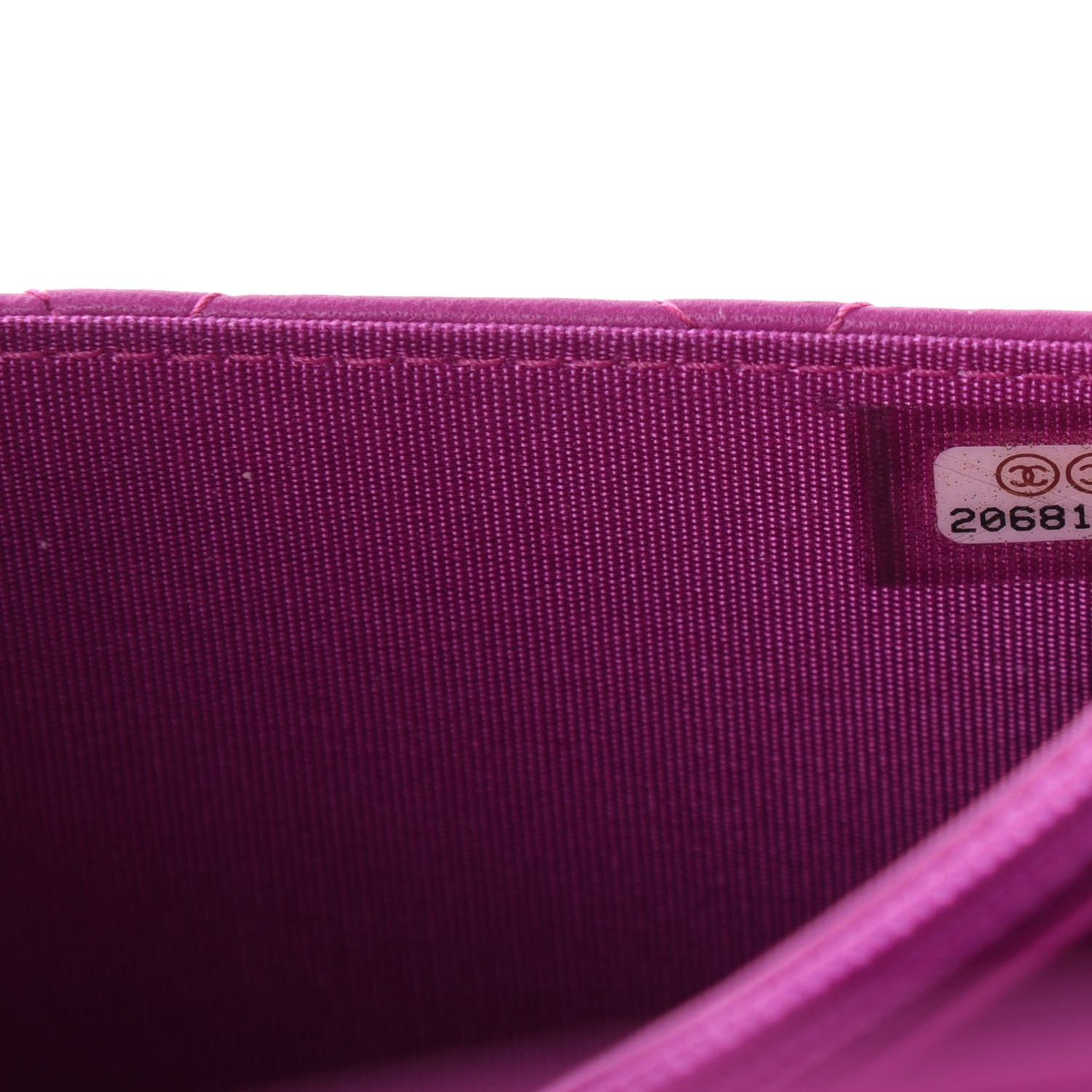 Chanel Lambskin Quilted Boy Wallet On Chain WOC Dark Pink 11 of 12