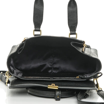 3.1 Phillip Lim 3.1 Textured Calfskin Medium Pashli Satchel Black 5 of 8