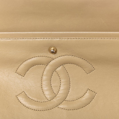 Chanel Lambskin Quilted Medium Double Flap Beige 11 of 15