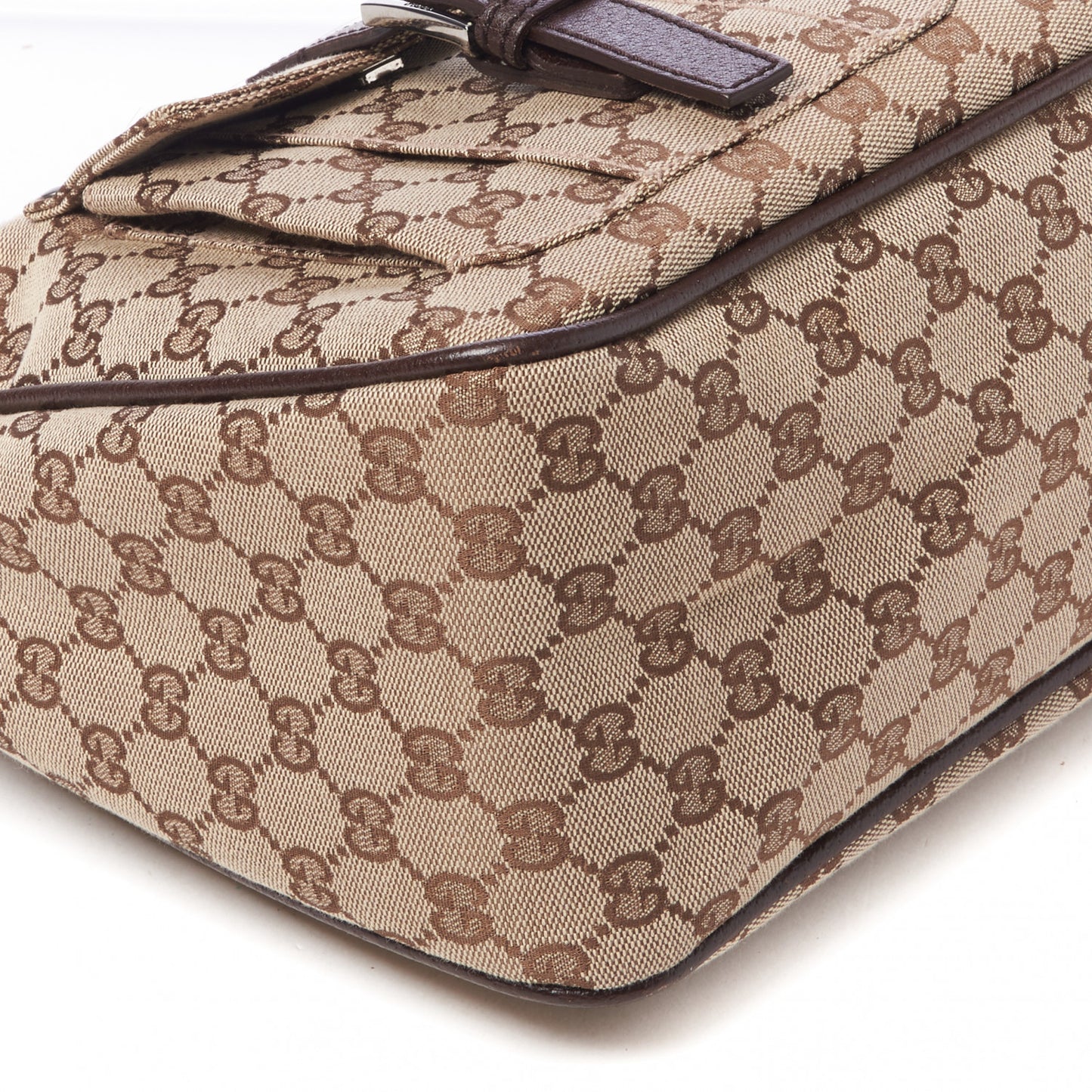Monogram Front Pocket Hobo Dark Brown
