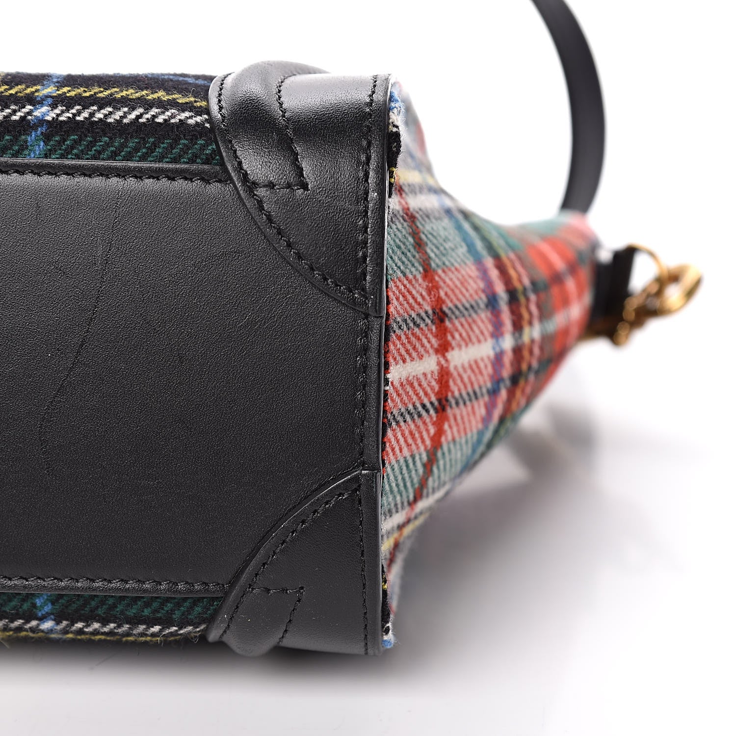 Celine Tartan Calfskin Nano Luggage Red Blue 11 of 11
