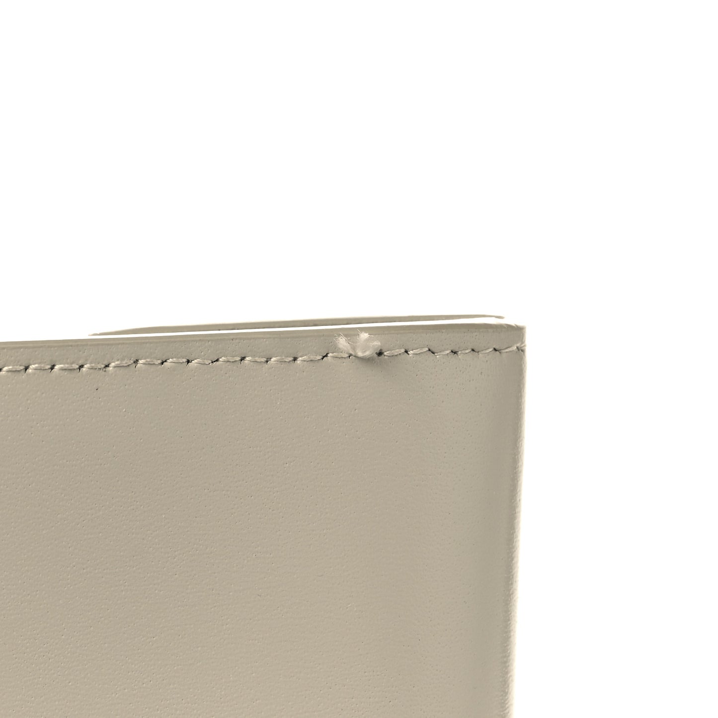 Smooth Shiny Calfskin Uptown Baby Pouch Crema Soft