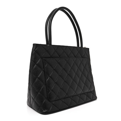 Chanel Caviar Quilted Medallion Tote Black 3 of 12