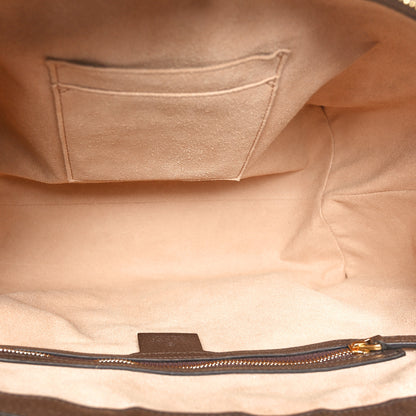 Gucci GG Supreme Monogram Web Medium Ophidia Tote Bag Brown 5 of 10