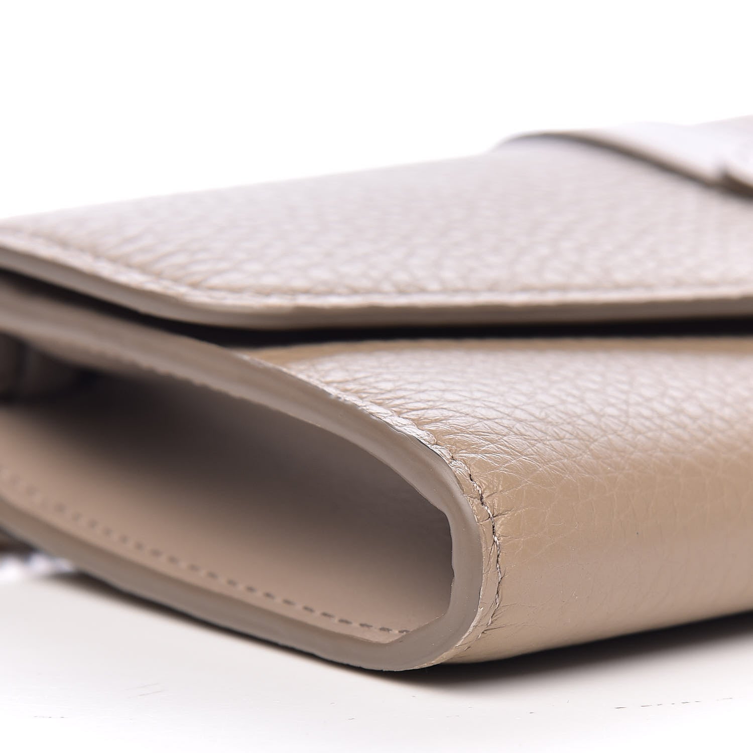 Chloe Grained Calfskin Aby Chain Wallet Motty Grey 7 of 9