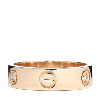 Cartier 18K Yellow Gold 3 Diamond 5.5mm LOVE Ring 58 8.25 3 of 5