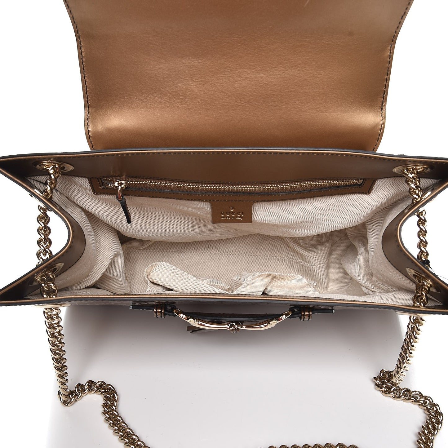 Shine Guccissima Large Emily Chain Shoulder Bag Acero